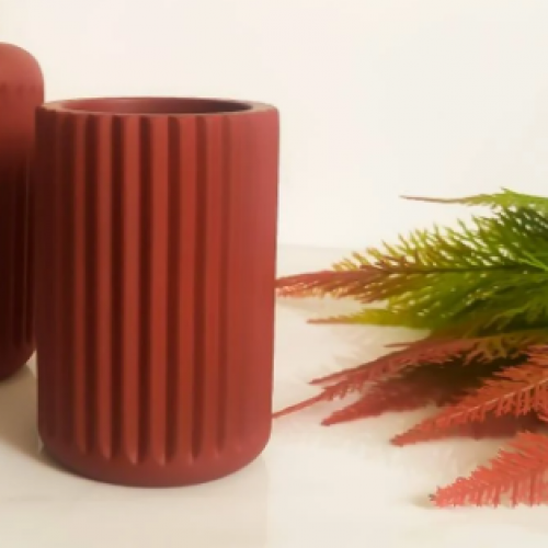 Copo escova vermelho